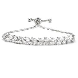 RIXERKOC Tennis-Armband für Frauen, Cubic Zirkonia Armbänder als Valentinstag Geburtstagsgeschenke, klassisches verstellbares Slider-Armband Modeschmuck für Muttertagsgeschenk von RIXERKOC