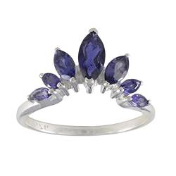House of Rings Wählen Sie Ihre Farbe Ring 925 Sterling Silber Ring Marquise Form Ring Individueller Schmuck Verlobungsring Edelsteinringe für Jungen und Mädchen von RIYO