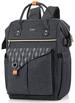 RJEU Rucksack Damen, 17,3 Zoll Laptop Rucksack mit USB Ladeanschluss, Schulrucksack Mädchen, Rucksack Geschenke für Frauen für Valentinstag, Muttertag, Geburtstag für Mutter, Ehefrau von RJEU