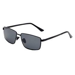 RJSQAQE Mann Sonnenbrille, schwarze quadratische Rahmenbrille, UV-Sonnenbrille für Herren von RJSQAQE