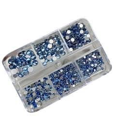 6 Gitter Nagel Strasssteine 3D Runde Formen Klare Kristalle Diamant Für Nagel Handyhülle Rahmen Make Up Steine von RKJRTK