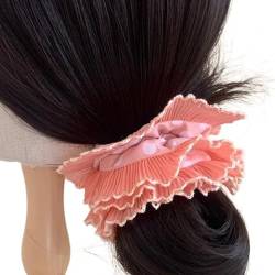 Doppellagige Haargummis für Frauen, große Bommeln, elastische Haargummis, Haar-Accessoires für den täglichen Gebrauch, Damen-Haarbänder von RKJRTK