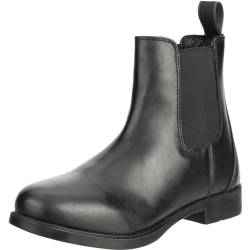 RL24 - Jodhpur Reitstiefelette soft | Kinder, Herren & Damen Stiefeletten | mit Elastikeinsatz & Pull-On | wasserdichte Chelsea Boots aus Kunstleder | schwarze Reitschuhe | Größe 37 von RL24