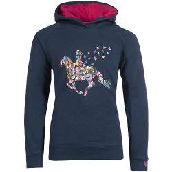 RL24 - Mädchen Hoodie Butterfly von HKM | Kapuzenpullover für Mädchen in dunkelblau | Mädchen Sweatshirt mit Kapuze & Buntem Print | Größe 104/110 von RL24