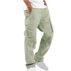 Cargohose Herren Baggy Jogginghose Herren Baumwolle Weit Arbeitshose MäNner Leicht Hosen Herren Sporthose Mehrere Taschen Freizeithosen Stretch Wanderhose Sommer Cargo Wasserdichte Outdoorhosen von RLEHJN