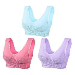 Comfy Corset Bra Corset Bra Front Cross Side Buckle Lace Bras Bustiers Bh Damen Bralette Damen Spitze Bustier Bh Frauen Yoga Bralette Lace Bh Bra Für Ohne Bügel Atmungsaktiv Bra Damen Bh Mit Polstern von RLEHJN