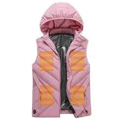 Heizweste Herren Damen Beheizbare Weste Leichte Steppweste 11 Heizzonen 3 Temperaturstufen Winter Beheizte Weste USB Elektrische Heizweste Waschbar Winterjacke Winterweste für Outdoor Skifahren von RLEHJN