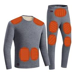 RLEHJN Beheizte Unterwäsche Damen, 22 Zonen Heizung Beheizbares Langarm Hemd Und Hose Set, Thermo-Unterwäsche Heizung Kleidung,Winter Base Layer Sets(No Akku) von RLEHJN