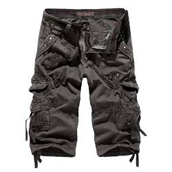 RLEHJN Herren Einfarbig Cargo Kurze FürMänner Atmungsaktive Baumwolle Leichte Kurze Wanderhose Shorts Radfahren Trekking Stretch Hose Stretch Hose Arbeitshosen Regulär Fit Sommer Freizeit von RLEHJN