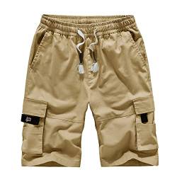 RLEHJN Herren Shorts Cargo Shorts Somme Kurze Stretch Hose Leichte Herrenshorts Short Mit 6 Taschen Men Pants Cargohose Outdoor Lässige Shorts Freizeitshorts Mit Taschen von RLEHJN