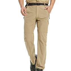 RLEHJN Herren Wanderhose Trekkinghose Outdoorhose Zip Off Funktionshose Skihose Verdickte Warm Atmungsaktiv Wasserdicht Winddicht Leicht Sommer Outdoorhose Softshellhose Trendy Berghose von RLEHJN