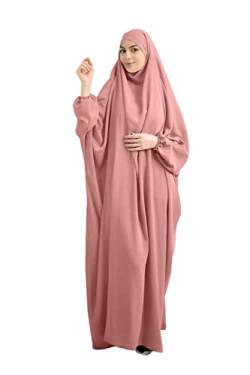 RLLJS Frauen Muslimisches Kleid Ramadan Einteiliges Gebetskleid Hijab mit Kapuze Abaya Dubai Full Cover Islam Robe African Turkey Kaftan von RLLJS