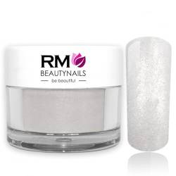 Acryl Farb Puder Weiß Metallic Pulver Nageldesign Nails Fingernagel RM Beautynails 1er Pack (1x 10g) von RM Beautynails