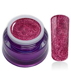 Altrosa Rosa Glittergel Led Farbgel Nagelgel Nailart UV-Gel 1er Pack(1x5ml) von RM Beautynails