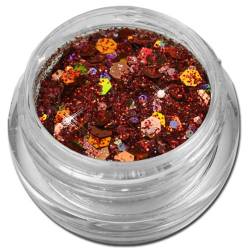 Glamour Mix Glitter Glitzer Puder Kupfer Rot Nailart von RM Beautynails