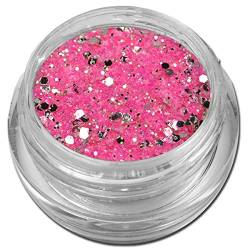 Glamour Mix Glitter Glitzer Silber Puder Pink Nailart von RM Beautynails