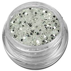 Glamour Mix Glitter Glitzer Silber Puder Weiss Nailart von RM Beautynails