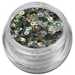 Glitter Donuts Kreise Kringel Glitzer Nailart Silber irisierend von RM Beautynails
