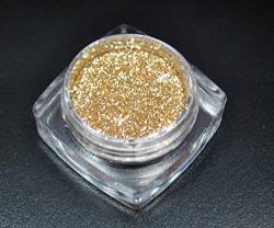 Premium Glitzer Glitter Puder Gold Sahara für Nailart von RM Beautynails