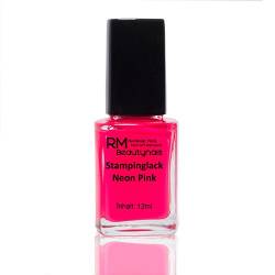 Stampinglack Neon Pink 12ml Stamping Lack Nagellack Nail Polish RM Beautynails von RM Beautynails