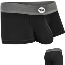 RM Real Men Boxershorts (3er Pack), D-Beutel, Schwarz, 7,6 cm, 1 Stück, M von RM Real Men