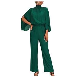 Hosenanzug Damen Festlich Hochzeit Jumpsuit Sommer Damen Pinke Latzhose Damen Fledermausärmel Jumpsuit Hosenanzug Festlich Hochzeit Tailliert Tunika Jumpsuit Sexy Hosenanzug Latzhose Arbeitshose von RMBLYfeiye