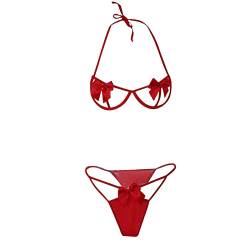 RMBLYfeiye Damen Einteilige Dessous Sexy Offener Schritt Lack Leder FüR Sex Erotische UnterwäSche Set Babydoll Latex Sissy Obsessive Body Provocative Nachtwäsche Pyjama mit Schritt-Reißverschluss von RMBLYfeiye