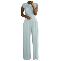 RMBLYfeiye Jumpsuit Damen Lang Quadratischer Hals Schulterfrei Jumpsuit Elegant Für Hochzeit Hohe Taille Rückenfrei Jumpsuit Mit Geradem Bein Hosenanzug Damen Business Overall Elegant von RMBLYfeiye