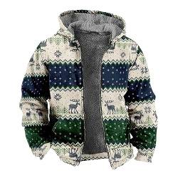 RMBLYfeiye warme Herren Designer Winter Parka Teddyfell gefüttert Winterjacke (Dunkelblau, 3XL) von RMBLYfeiye