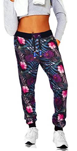 RMK Damen Jogginghose Trainingshose Sporthose H.02H.02 Flower 42 (L) von RMK