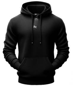 RMK Herren Basic Kapuzenpullover Sweatjacke Pullover Uni Locker Weit Hoodie mit Kapuze Sweatshirt P.01 Schwarz 3XL von RMK