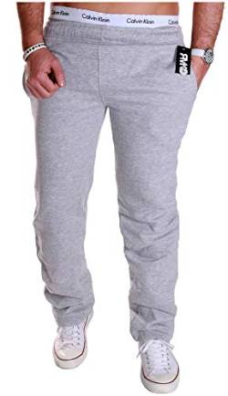 RMK Herren Hose Jogginghose Trainingshose Fitnesshose Sweatpants (H01) (M Grau) von RMK