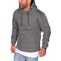 RMK Hoodie Herren Kapuzenpullover Langarmshirt Kapuze Basic Longsleeve Taschen von RMK