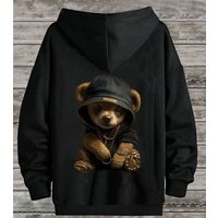 RMK Hoodie Herren Pullover Pulli Kapuzenpullover Sweatshirt Gangster Teddy Bär mit lizenziertem Print, mit Kapuze von RMK