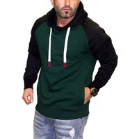 RMK Kapuzenpullover Herren Hoodie Langarmshirt Kapuze Basic Longsleeve Taschen von RMK