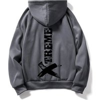 RMK Kapuzenpullover Herren Hoodie Pullover Pulli Langarmshirt Longsleeve mit Taschen Print mit Kapuze von RMK