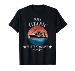 RMS Titanic White Star Line Kreuzfahrtschiff Retro Vintage Kinder T-Shirt von RMS Titanic Memorabilities and Cruise Ship Apparel