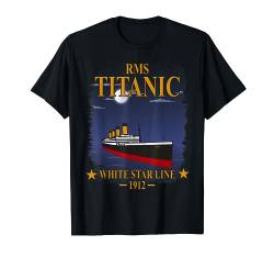 RMS Titanic White Star Line Kreuzfahrtschiff Retro Vintage Kinder T-Shirt von RMS Titanic Memorabilities and Cruise Ship Apparel