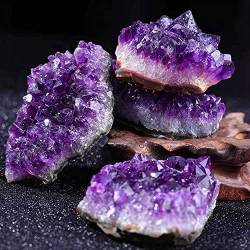 RNUMLIGH Natürliche Amethyst-Geode, natürlicher Kristall, Quarzstein, Zauberstabspitze, geeignet for Zuhause ZoCzkgzd von RNUMLIGH