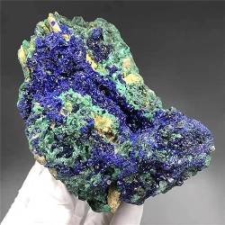 RNUMLIGH Natürlicher Azurit-Malachit-Geoden-Quarzkristall-Geoden-Cluster-Exemplar, Lehrforschung, Stein, Sammlerstück ZoCzkgzd (Size : 1-1.5cm) von RNUMLIGH