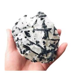 RNUMLIGH PEIQIYIN natürlicher Kristall rau 1 STÜCK Rauer natürlicher Kristallstein Schwarzer Turmalin Rutilquarz Probe 50G-300G zur Dekoration ZoCzkgzd (Color : 50g-80g 1pc) von RNUMLIGH