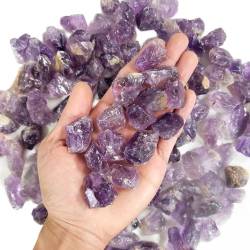 RNUMLIGH Rohe Amethyst-Kristallbrocken, große Amethyst-Steine, Kristalle, 100 g, PEIQIYIN ZoCzkgzd (Size : 50g) von RNUMLIGH