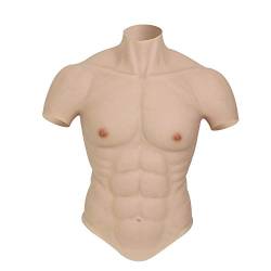 ROANYER Männliche Brust Silikon Muskelanzug Realistische Männer Silikon Brust Fake Muskel Bauch Simulation Haut Silikon - Beige - Normal von ROANYER