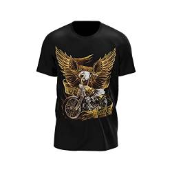 Wild Glow in The Dark Herren/Fraun T Shirt mit Gothik Biker Motiven (as3, Alpha, xx_l, Regular, Regular, V2) von ROCK DADDY Estd 2000 ROCK HARD CLOTHING