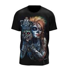 Wild Glow in The Dark Herren/Fraun T Shirt mit Horror/Gothik/Joker/Viking Motive (as3, Alpha, l, Regular, Regular, V6) von ROCK DADDY Estd 2000 ROCK HARD CLOTHING