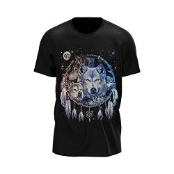 Wild Glow in The Dark Herren/Fraun T Shirt mit Wolfen Motive (as3, Alpha, 4X_l, Regular, Regular, V1) von ROCK DADDY Estd 2000 ROCK HARD CLOTHING