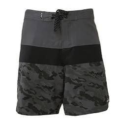 ROCK-IT Apparel® Badeshort Halios für Männer [Größen: S-3XL] - Olive/Graue Badehose für Herren - Angenehme Camouflage Boardshort - Perfekt für den Strand, Pool oder Freibad M von ROCK-IT Apparel