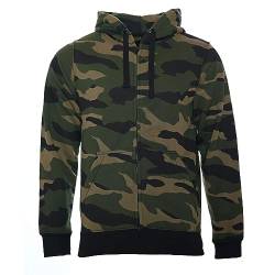 ROCK-IT Apparel® Kapuzenjacke Camouflage Herren Heavy Hoodie Sweatjacke Männer Zipper Hoody Workerhoodie Pullover S-5XL mit Reißverschluss Und Fleece-Innenseite Grün/Braun XL von ROCK-IT Apparel