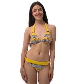 ROCK-IT Apparel® Triangel Bikini Aztec - Damen Push up Zweiteiler Bikini Set mit Bikinioberteil und Bikinihose - Original von Rock-IT - Farbe Gelb - Large von ROCK-IT Apparel
