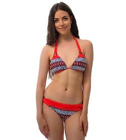 ROCK-IT Apparel® Triangel Bikini Aztec - Damen Push up Zweiteiler Bikini Set mit Bikinioberteil und Bikinihose - Original von Rock-IT - Farbe Rot - Medium von ROCK-IT Apparel